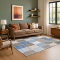 thumbnail image 7 of Addison Rugs Mayfield Premium Machine Washable Transitional Geometric Blue Rectangle Rug, 8' x 10', 7 of 7