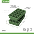 thumbnail image 5 of Tovolo Ice Mold Freezer Tray of 1.25" Cubes for Whiskey Bourbon, Spirits & Liquor, BPA free Silicone, Fade Resistant, Set of 2, Pesto, 5 of 6