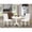 Linen White, variant on East West Furniture Antique 3-piece Wood Dining Set with Linen Seat in White