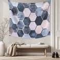 thumbnail image 5 of Navy Blue Grey Tapestry for Bedroom Wall Hanging Tapestry, Modern Abstract Art Geometric Ceiling Backdrop Tapestries Poster Blanket Wall Decor for Teens Room Living Room Dorm 39" x 59", 5 of 8