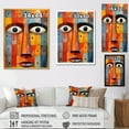 thumbnail image 4 of Designart "Serenity Mask African Baule" People Framed Wall Art - Global Orange African Mask Entryway Framed Wall Art, 4 of 6