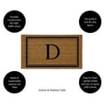 thumbnail image 2 of Evergreen Monogram Indoor Outdoor 100% Natural Coir Doormat 28" x 16" |  Letter  "D", 2 of 3