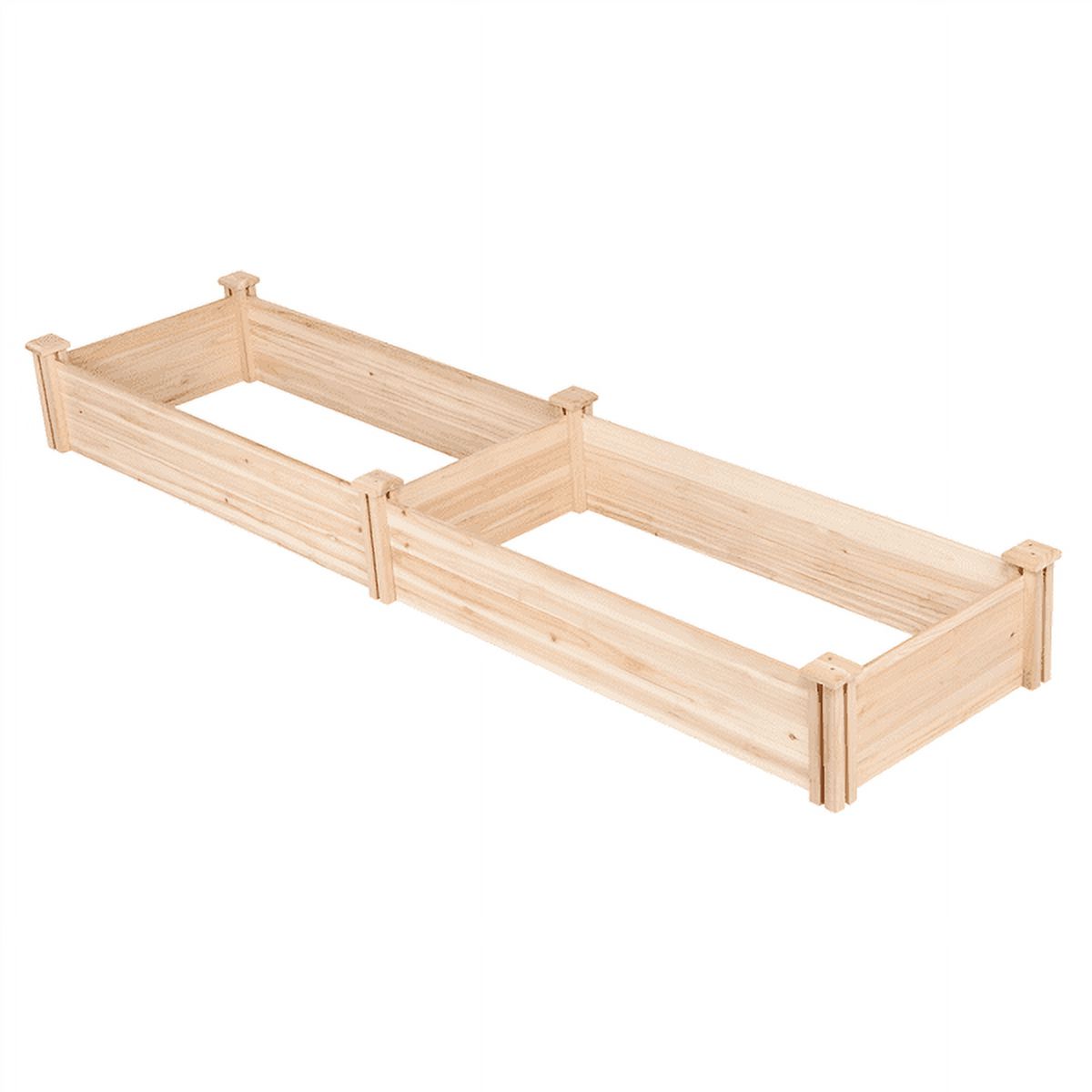 Alden Design Wooden Raised Garden Bed Planter Box for Patio Yard,Natural Wood - image 3 of 6
