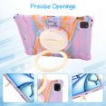 thumbnail image 5 of Case for Apple iPad Pro 11 5th 4th 3rd 2nd 1st Gen/ iPad Air 11 2024 M2/Air 4 5, Soft Silicone Drop Protection Rotating Kickstand with Shoulder Strap Pencil Holder Kids Friendly Lightweight, Purple, 5 of 6