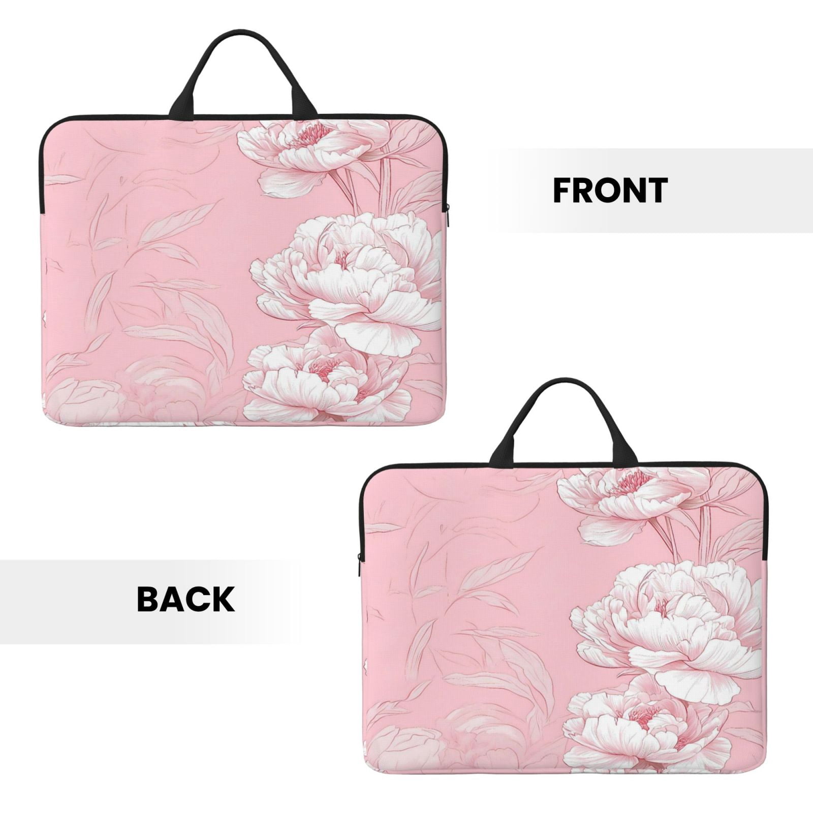 Laptop Sleeve Bag For Women Men 14inch Waterproof Durable Protective Computer Carrying Cover Handle Laptop Case Bag Flowers (21)