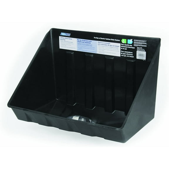 good fortune 11470 Tankless Water Heater Drain Pan with PVC Fitting