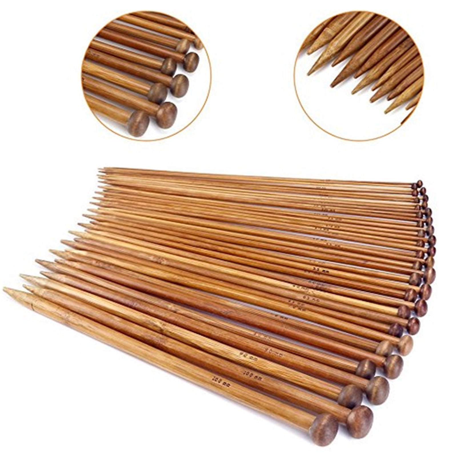 Carbonized Knitting Needle 35cm With Compact Travel Case For Crafting