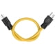 thumbnail image 2 of Cable de extensión de alimentación 12AWG PVC Protección de caucho Conductor de latón 5 15P a 5 15P Cable de extensión Enchufe de EE. UU. AC125V 15A Amarillo 64 cm/25,2 pulgadas, 2 of 9
