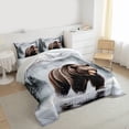 thumbnail image 3 of Manfei Jungle Bear Bedding Comforter Set,Snowm Mountai8N Pine Pattern Twin Comforter Sets,White Brown Bedding Set For Boys Kids,Breathable Home Decor Reversible,2pcs, 3 of 8