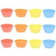 thumbnail image 1 of EeaseMX 12 moldes de silicona para hornear magdalenas, moldes vibrantes para muffins en recipiente (colores surtidos), 1 of 8