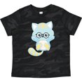 thumbnail image 3 of Inktastic Blue Cat, Cute Cat, Little Cat, Kitten, Eyeglasses Boys Toddler T-Shirt, 3 of 5