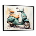 thumbnail image 2 of Designart "Family Fun on a Green Scooter" Transportation Floater Framed Canvas Art Print, 2 of 7