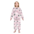 thumbnail image 2 of Fluffy Pajamas Set Fuzzy Winter Warm Pj Sets Pullover Tops and Long Pants Panda and Clouds Pattern Medium, 2 of 8