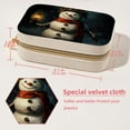 thumbnail image 5 of Christmas Snowman Retro Velvet Portable Necklace Holder with Removable Compartment - Earring Organizer, Jewelry Boxes, Organizer Box - Gift, 5 of 7