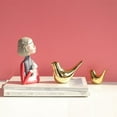 thumbnail image 6 of Pretty Comy Bird Statues Home Decor Modern Style Gold Decorative Ornaments For Living Room Bedroom Office Desktop Cabinets, 6 of 6