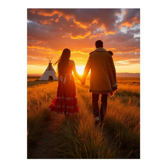 Diamond Art Kit for Adults, Couple Walks Into Sunset Plains Diamond Painting for Adults Beginners, 5D DIY Diamond Art Painting Kits, Colorful Diamond Painting Craft for Home Decor 12x16
