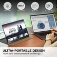 thumbnail image 2 of ViewSonic VX1655 15.6 Inch 1080p FHD Portable LED IPS Monitor with 2 Way Powered 60W USB C, Mini HDMI, Dual Speakers, and Built-in Stand with Tripod Mount,Black, 2 of 5