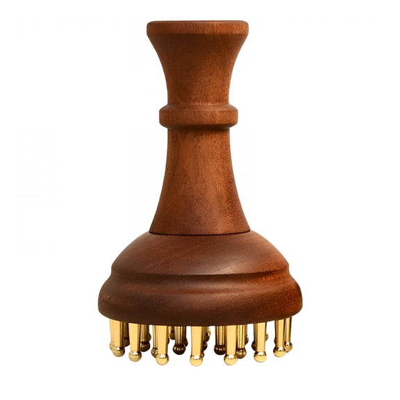OITY Copper Gua Sha Massage Brush,Body Scrubber for Cellulite,Wooden Handle,Deep Tissue Massage Tool for Lymphatic Drainage