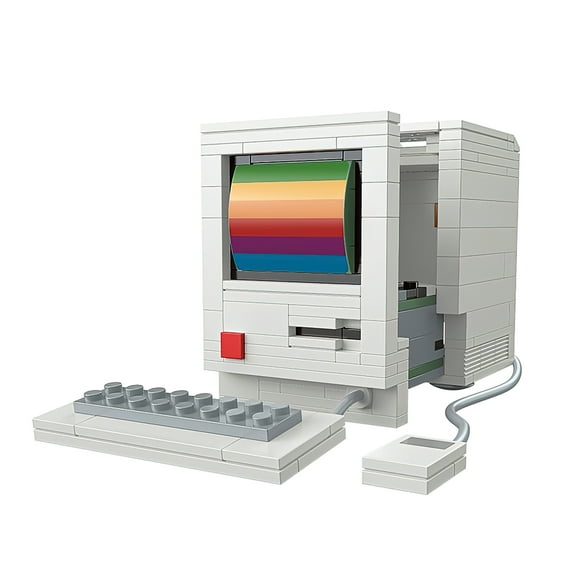 HI-REEKE Electronic Product Building Block Set White Desktop PC Building Kit Plastic Toy for Adult