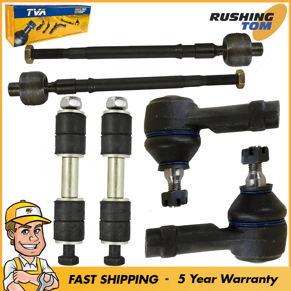 6Pc Front Suspension Tie Rod Ends Sway Bar Link Kits For Mitsubishi