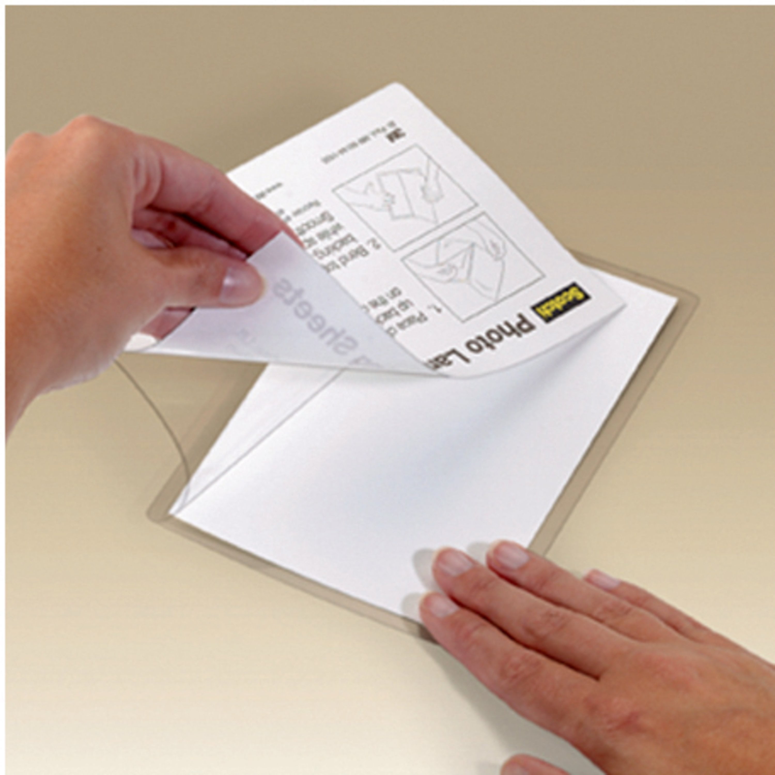 LS854-25G-WM Gloss Finish Letter Size 9.0 in x 11.5 in - 1 Pack LS854WC 25 Sheets Scotch Self-Sealing Laminating Pouches