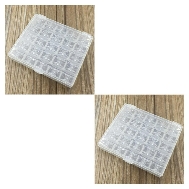 Caja de bobinas Cateissary 25 rejillas organizador de caja de carrete de hilo de coser acolchado