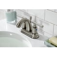 thumbnail image 4 of Kingston Brass FB5618CKL Kaiser 4 in. Centerset Bathroom Faucet with Pop-Up Drain, Brushed Nickel, 4 of 5
