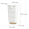 thumbnail image 3 of Rovga Storage Organizer Binstrash Bag Dispenser Wall Mounted Grocery Garbage Bag Holder Plastic Bag Storage Box Garbage Bag Container Trash Bag Storage Box White, 3 of 9