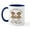 White/Navy Inside, variant on CafePress - 4Th Anniversary Love Monkeys Mug - 11 oz Ceramic Mug - Novelty Coffee Tea Cup