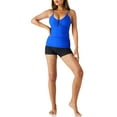 thumbnail image 4 of RELLECIGA Women's Shirred Swim Tops Cutout Swimsuits Tummy Control Bathing Suit Tops Tankini Tops for Women, 4 of 7