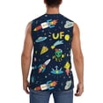 thumbnail image 4 of Easygdp Funny Spaceships Men's Breathable Tank Tops Sleeveless Sporty T Shirts for Basketball, Mountaineering, Bodybuilding -Medium, 4 of 8