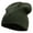 Olive, variant on Lighting Bolt Embroidered Big Size Cotton Short Beanie - Black XL-3XL