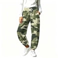 thumbnail image 4 of Karymi Jeans for Women Camo Printed Joggers, Elastic Drawstring Waist Sweatpants with Hand Pockets, Elastic Cuffed Ankle Daily Sports Pants, 4 of 9