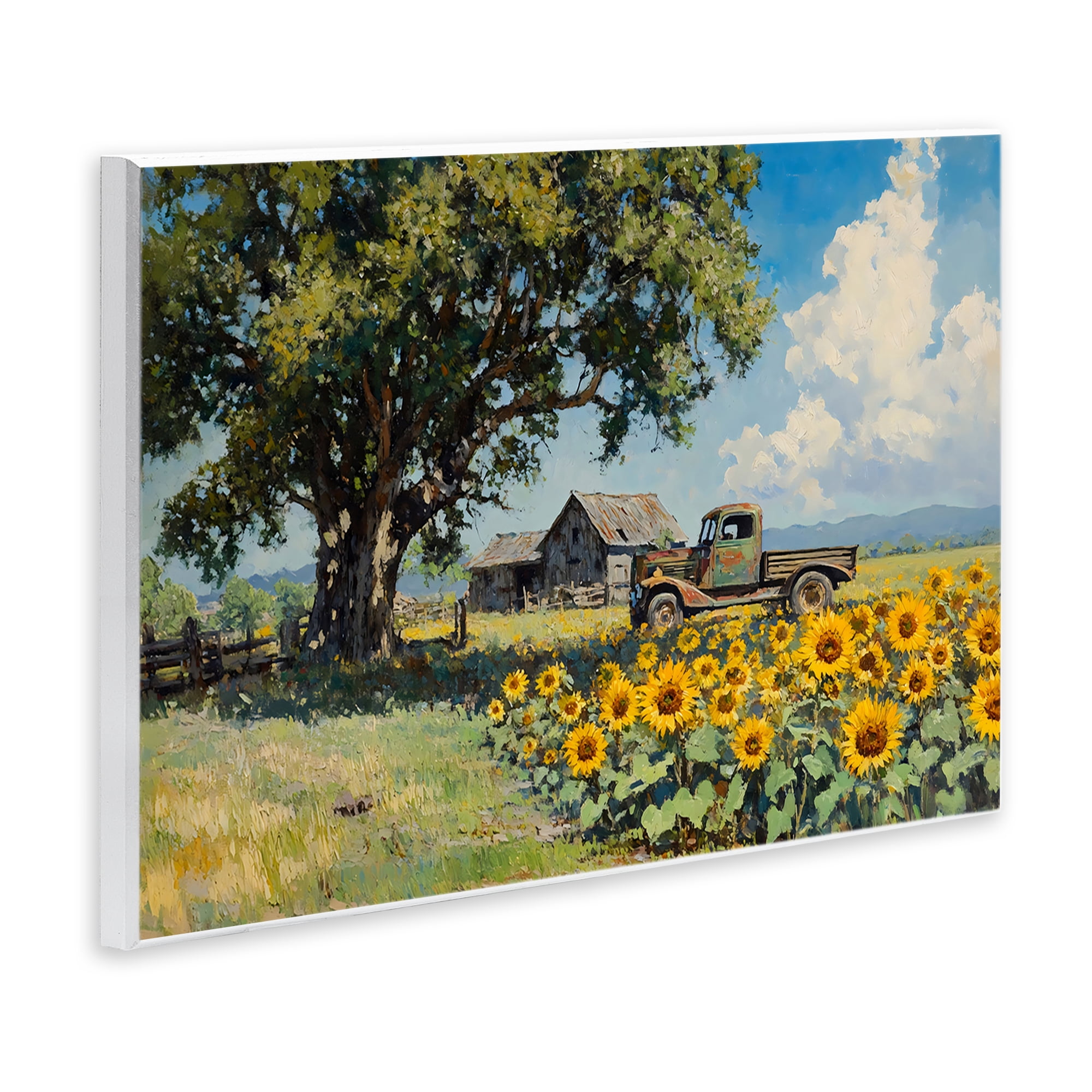Stupell Industries Sunflower Pickup by Old Barn Wall Plaque Art, design by Franklyn Gregory