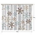 thumbnail image 5 of Light Christmas Snowflake Pattern Shower Curtain 84"x72" ,Bathroom Decorative Shower Curtains Set with 12 Hooks,Modern Waterproof Washable Shower Curtain, 5 of 6