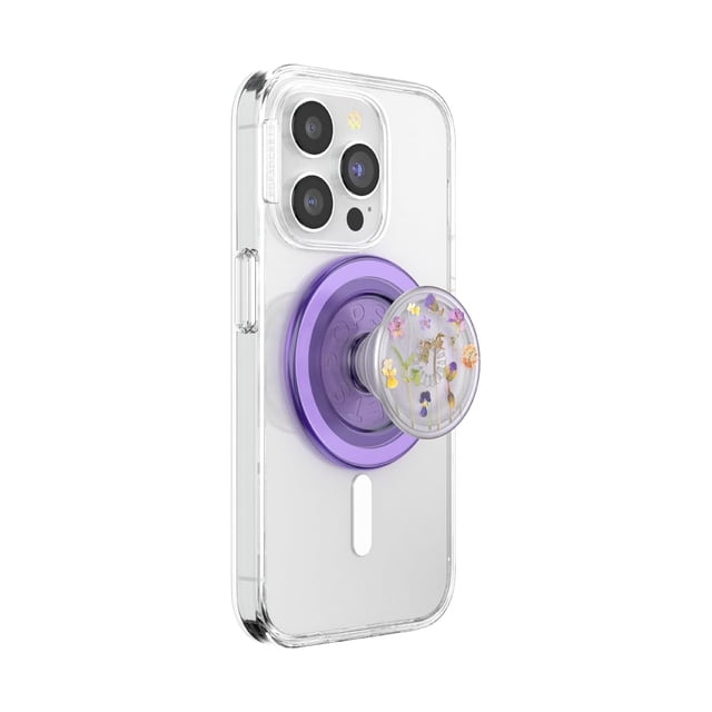 Empuñadura de teléfono PopSockets redonda compatible con MagSafe Purple
