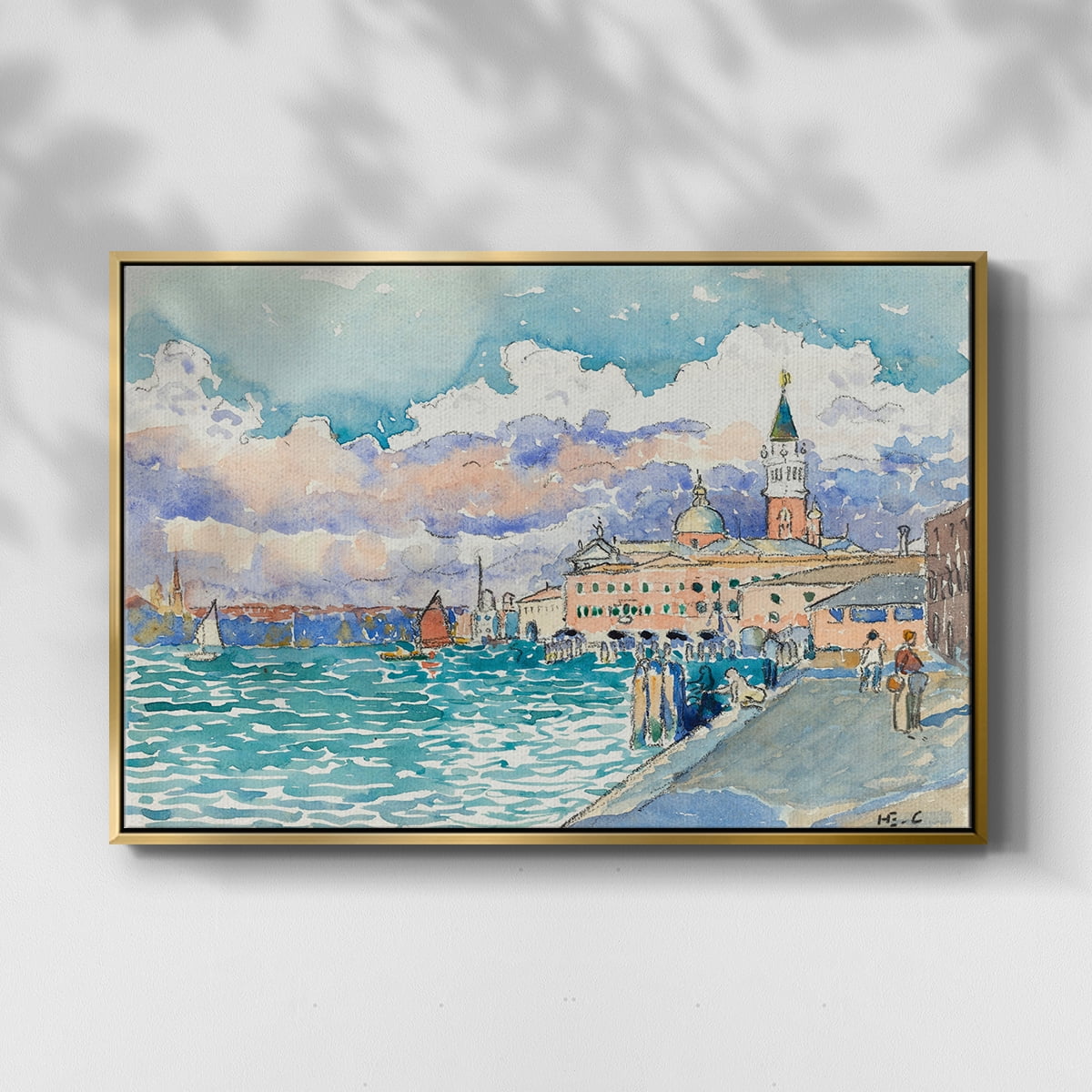 Vintage Landscape-CXVII By Wexford Home Framed in Gold Wood Gallery Wrapped Canvas 17 in. x 25 in.