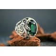 thumbnail image 2 of Roarsilver Timeless Elegance: Green Zircon Gemstone 925 Sterling Silver Ring | 13, 2 of 5