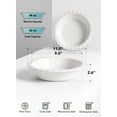 thumbnail image 6 of LE TAUCI 52 OZ Ceramic Baking Dish, 9" Pie Pan for Pumpkin Pie Chicken Pot Pie Tart Pan, White Bakeware for Christmas, 6 of 10
