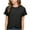 Black, variant on Summer Casual Shirts for Women Short Sleeve Textured Fashion Crewneck T Shirt Lightweight Comfy Loose Trendy Blouse Top
