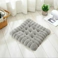 thumbnail image 5 of TUTUnaumb Square Biscuit Shaped Seat Cushion Soft Comfy Chair Pad Tatami Floor Cushion for Yoga Living Room Balcony Office Decorative Cookie Tatami Back Cushion Car Seat Pad 16x16in-Gray, 5 of 8