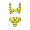 thumbnail image 4 of Rocae White Popcorn for Bikini Set for Women Two Piece Sexy High Swimsuits Split Crossover Bikini Medium, 4 of 9