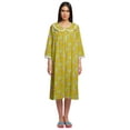 thumbnail image 1 of Moomaya Chemise de Nuit en Coton pour Femmes, Col Rond, Allaitement, 1 of 6