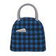 thumbnail image 1 of Balery Blue Black Plaid Bolsa de Almuerzo para Mujeres, Caja de Almuerzo, Bolsa de Almuerzo Pequeña Impermeable, Tote de Almuerzo Reutilizable con Gran Capacidad, 1 of 6