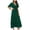 summer dresses for women-Green, variant on Homenesgenics Womens Dresses under $10.00 Women's Summer Fashion Short-Sleeved V-Neck High-Waistband Bohemian Long Short-Sleeved Dress Black L
