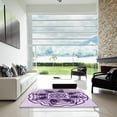 thumbnail image 7 of Ahgly Company Machine Washable Indoor Square Transitional Blossom Pink Area Rugs, 6' Square, 7 of 7