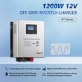 thumbnail image 2 of Inversor de onda sinusoidal pura AMPINVT 1200W DC 12V a AC 120V, 2 of 7