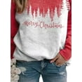 thumbnail image 4 of DYMADE Women Christmas Long Sleeve Printed Round Neck Casual T-Shirt, 4 of 4