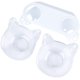 thumbnail image 2 of Cuencos para gatos Cuencos inclinados para comida para gatos Cuenco elevado para comida para gatos Cuencos de plástico para gatos inclinados dobles de 15° elevados con base de goma antideslizante, 2 of 7