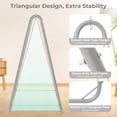 thumbnail image 3 of Chaise Hamac en Forme de U avec Support, Chaise Suspendue en Acier Robuste avec Support pour Usage Intérieur et Extérieur, Soutien Solide et Base Stable, Capacité de 220 Lb, Assemblage Facile - Gris, 3 of 6